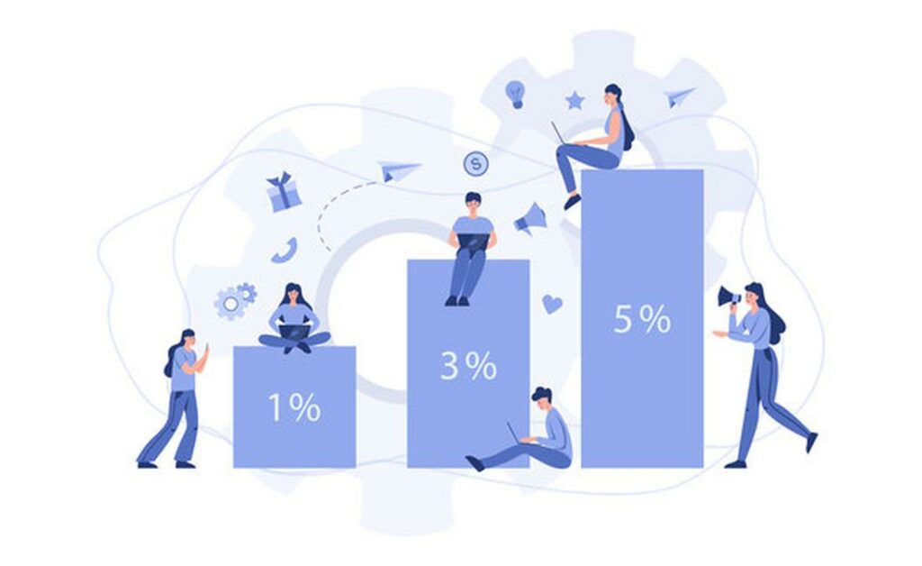 Referral program concept - Image of Online Marketing, affiliate marketing